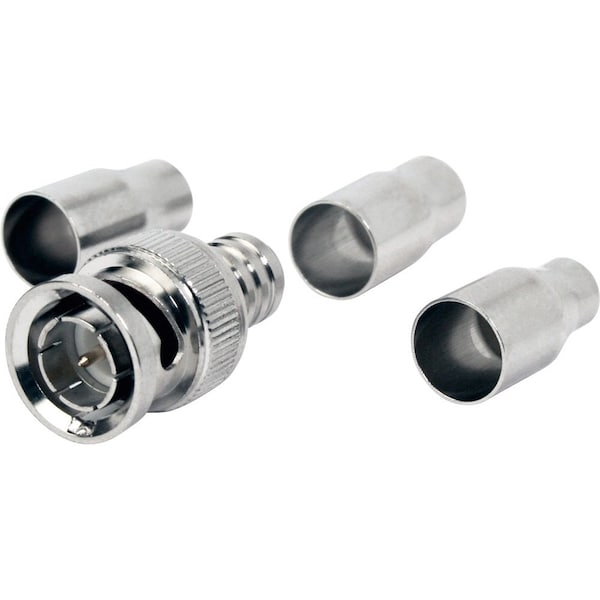 Quest Technology International BNC (Male) Connector, 50 Ohm - 2Pc-Crimp-On, Universal (With 3 Ferrules) CBN-2125 - main
